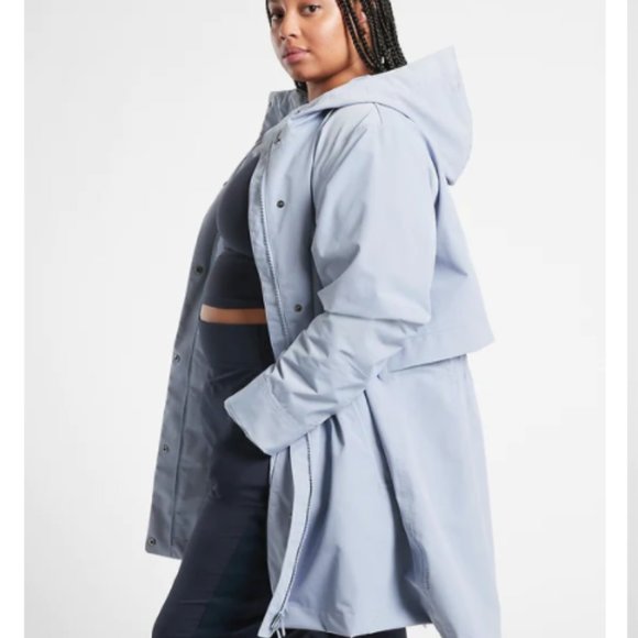 Athleta Jackets & Blazers - Athleta Rainout Forecast Hooded Shell ll Jacket Blue Star 3 X 3X Plus NEW